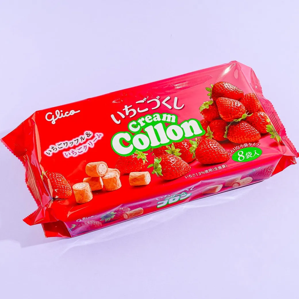 Glico Collon Biscuit Roll Family Pack - Strawberry