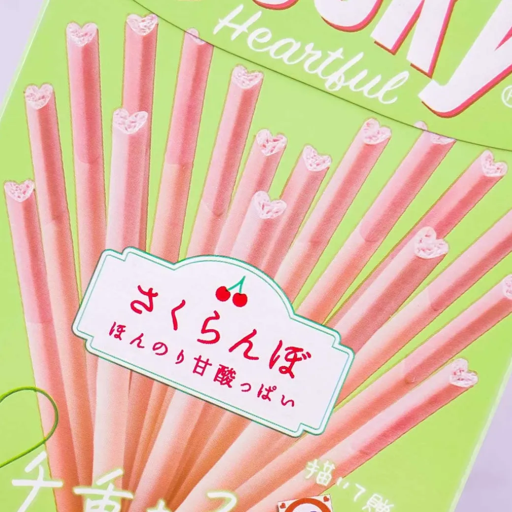 Pocky Heart Biscuit Sticks - Cherry